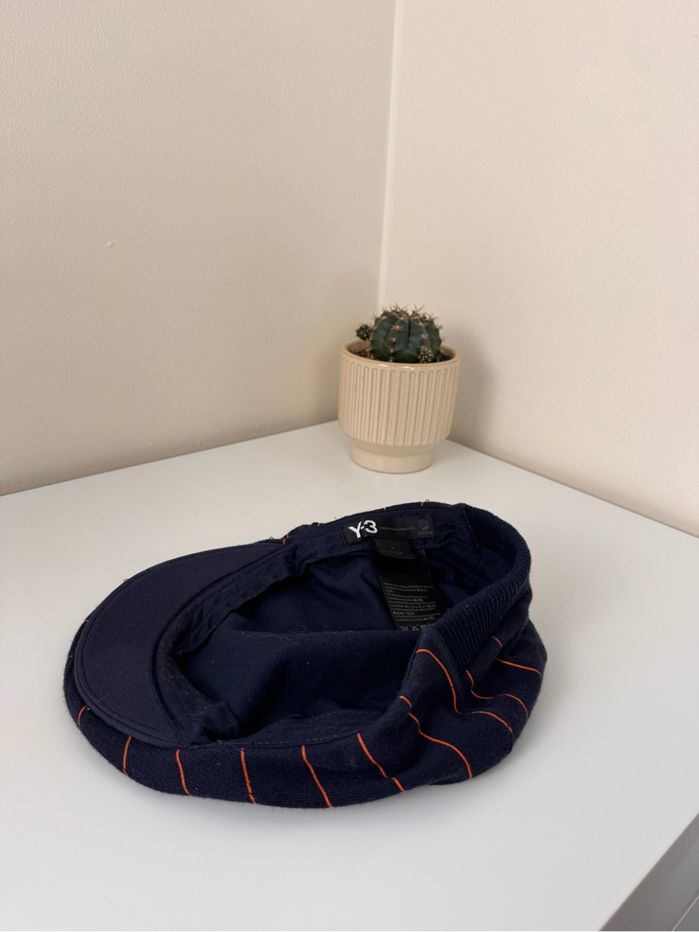 Y-3 Yohji Yamamoto x adidas Striped Flat Cap – Size L
